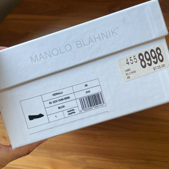 Manolo Blahnik Veralli Bow-Detailed Leather Ballet Flats 38 - Picture 4 of 8